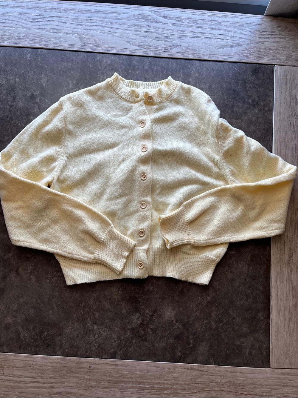Yellow cardigan